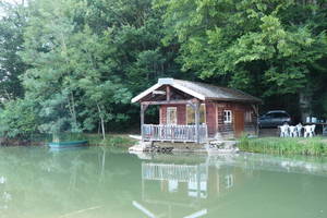 Location cabane dans les bois sur étang privé pleine nature