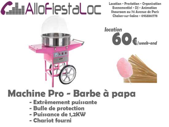 Location machine barbe à papa pro - royal catering
