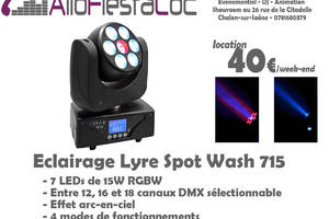 Location eclairage lyre spot wash 715 - afx light